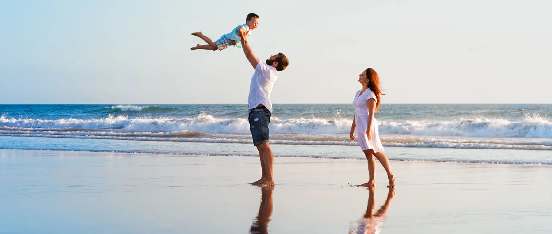 Family at the beach