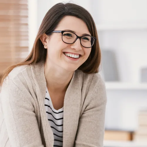 Woman smiling