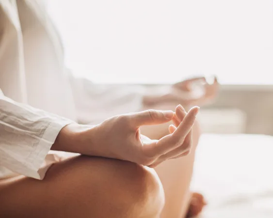 woman doing yoga